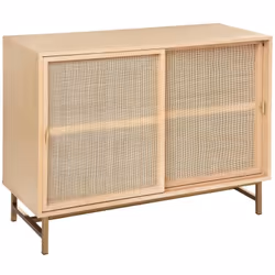 Ajoutez une touche d’élégance naturelle et de modernité à votre intérieur avec le Buffet 2 Portes Rayo Cannage Rotin d'Atmosp ...