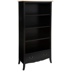 Atmosphera - Bibliothèque Chrysa noir 82x175cm créateur d'intérieur