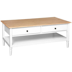 Table basse Solen bois blanc 110x60cm Atmosphera créateur d'intérieur