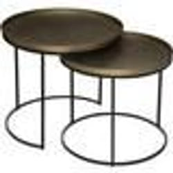 Lot de 2 Tables à Café Design Basile 56cm Or