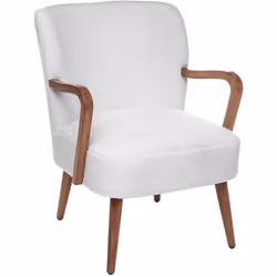 Description générale Ce fauteuil Chiara en tissu bouclette blanc de la marque Atmosphera allie confort et élégance. Inspiré p ...
