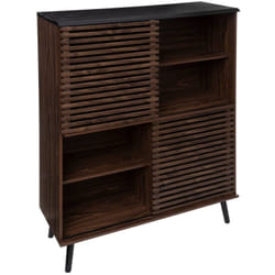 Bibliothèque Asmar bois foncé 100x137cm Atmosphera créateur d'intérieur