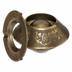 Cendrier Rond en Métal  Oasis  12cm Or
