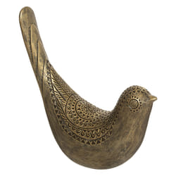 Statuette Déco Oiseau  Oasis  17cm Or