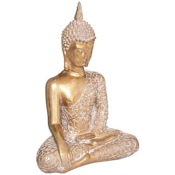 Atmosphera - Statuette Bouddha assis doré H32cm créateur d'intérieur