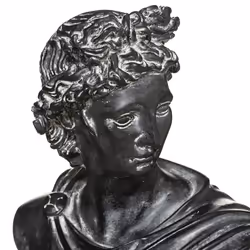 Statuette Déco  Buste Apollon  30cm Noir