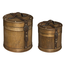 Boîte de Ronde Bois x 2