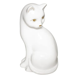 Chat Céramique Blanc H26
