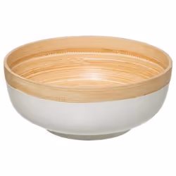 Saladier Rond Bambou Modern 20cm Blanc
