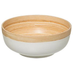 Saladier Rond Bambou Modern 20cm Blanc