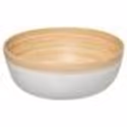 Saladier Rond Bambou Modern 30cm Blanc