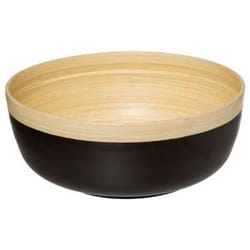 Saladier Rond Bambou Modern 30cm Charbon
