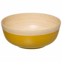 Saladier Rond Bambou Modern 30cm Moutarde
