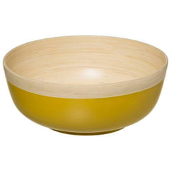 Saladier Rond Bambou Modern 30cm Moutarde