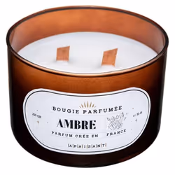 Bougie Parfumée en Verre Snow 470g Ambre
