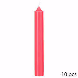 10 bougies baton olia h16cm diam 2.1cm rose clair