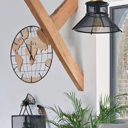 Horloge Métal / MDF Monde JAY D90
