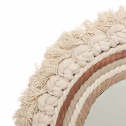 Miroir Mural Rond Design  Wonderly  40cm Beige