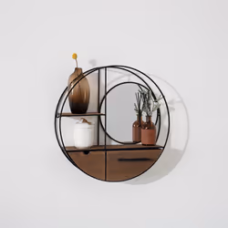 Etagère Mur Métal / MDF D52 x 12