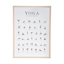 Affiche cadre yoga 52x72cm en panneau de bois MDF