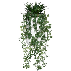 Atmosphera - Composition des plantes arificielles pot cimentH33cm créateur d'intérieur