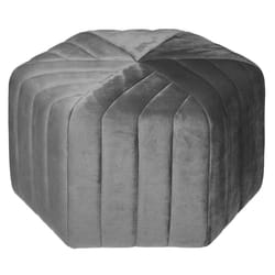 Pouf Velours Seis Gris