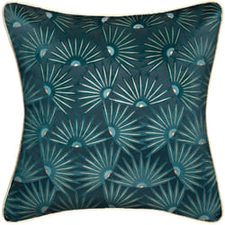 Housse de coussin Feel bleu canard 40x40cm - Atmosphera créateur d'intérieur