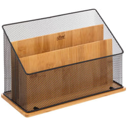 Organiseur de Bureau Bambou Noir - FIVE