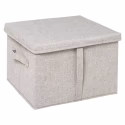 Boîte de Rangement Couvercle 31x35cm Beige