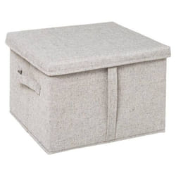 Boîte de Rangement Couvercle 31x35cm Beige