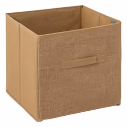 Boîte de rangement - FIVE - Toile de jute - 31x31 cm - Carton/Polypropylène/Jute