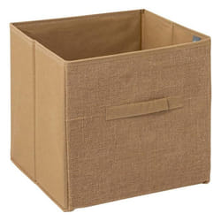 Boîte de rangement - FIVE - Toile de jute - 31x31 cm - Carton/Polypropylène/Jute