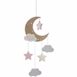 Créez une bulle de douceur dans la chambre de votre bébé grâce à la suspension enfant "Lune" Atmosphera. Une décoration origi ...