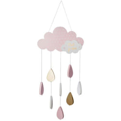 Suspension enfant Nuage bois rose H61,5cm Atmosphera créateur d'intérieur
