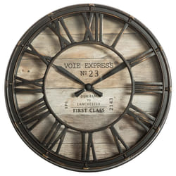 Pendule Vintage  Express  21cm Marron