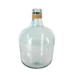 Vase "Dame-Jeanne" verre et rafia