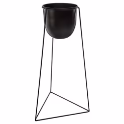 Lot de 2 Pots avec Support en Métal