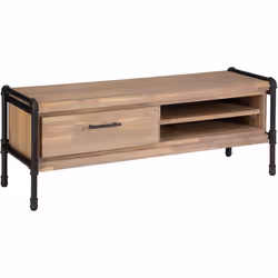 Créez un intérieur qui ne manquera pas d'authenticité avec ce meuble TV. On aime le charme qui se dégage de ce meuble à trave ...