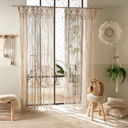 Rideau en Fil Macramé Été