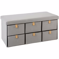 Description générale Ce pouf pliant double de la marque Atmosphera, en coloris gris suède, combine élégance et praticité. Ave ...