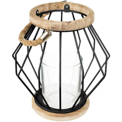 Lanterne métal filaire noir H20cm Atmosphera créateur d'intérieur