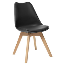 Atmosphera - Chaise Baya pieds hêtre noir créateur d'intérieur