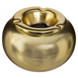 Cendrier en Céramique Rond  Gold Smoke  8cm Or
