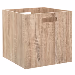 Boite de rangement pliable en bois - 31 x 31 cm - Naturel