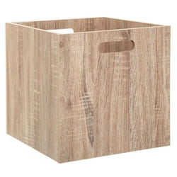 Boite de rangement pliable en bois - 31 x 31 cm - Naturel