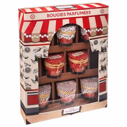 Lot de 8 Bougies Parfumées Soir 320g Multicolore