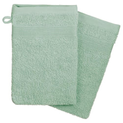 Lot de 2 Gants de Toilette  Confort  15x21cm Celadon