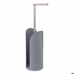 Dérouleur de papier wc - Five - Métal - Gris - Tige flexible - Dimensions 15x60 cm