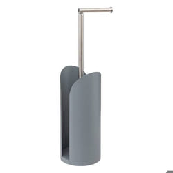 Dérouleur de papier wc - Five - Métal - Gris - Tige flexible - Dimensions 15x60 cm