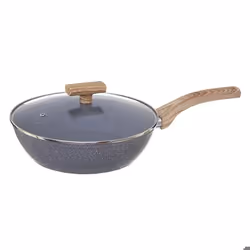 Sauteuse - FIVE - Nature - Aluminium forgé - 24 cm - Anti-adhésif - Résistance rayures